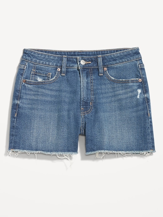 Image number 7 showing, Curvy High-Waisted OG Jean Shorts -- 3-inch inseam