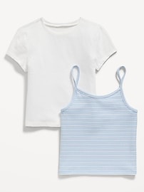 View large product image 3 of 3. 2-In-1 Striped Cami & T-Shirt for Girls