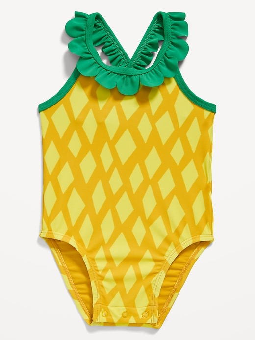 View large product image 1 of 1. Printed One-Piece Swimsuit for Baby