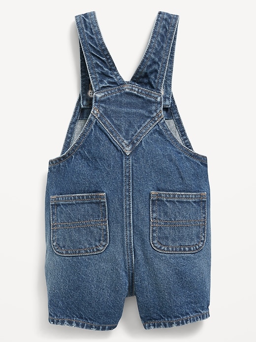 View large product image 2 of 2. Unisex Jean Shortalls for Baby