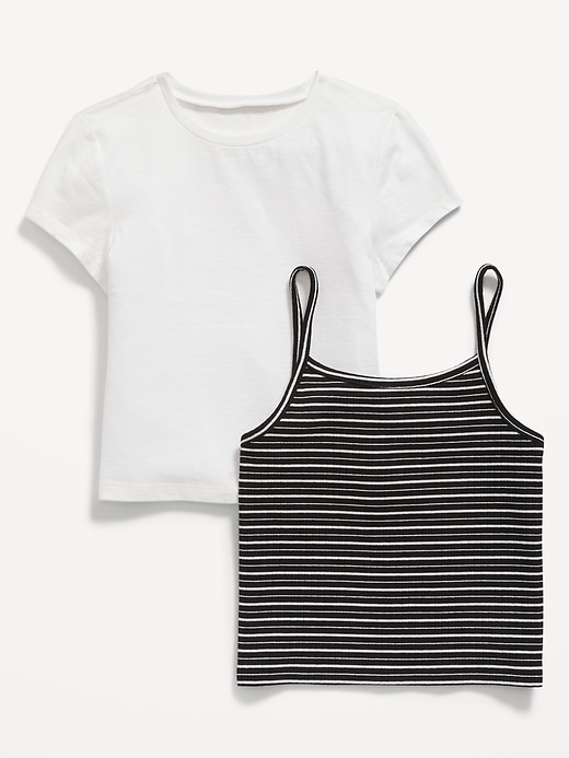 View large product image 2 of 2. 2-In-1 Striped Cami & T-Shirt for Girls