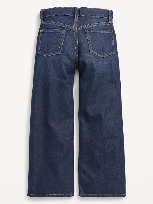 View large product image 2 of 2. High-Waisted Baggy Wide-Leg Jeans for Girls