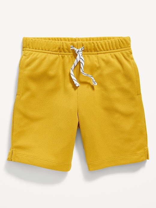 View large product image 1 of 1. Functional-Drawstring Mesh Shorts for Toddler Boys