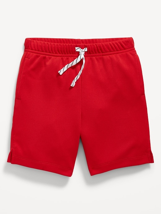 View large product image 1 of 1. Functional-Drawstring Mesh Shorts for Toddler Boys