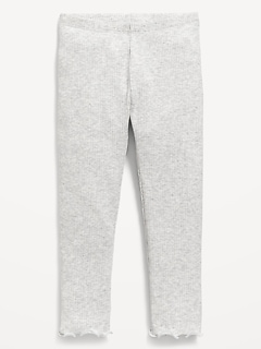 Rib-Knit Full-Length Leggings for Toddler Girls