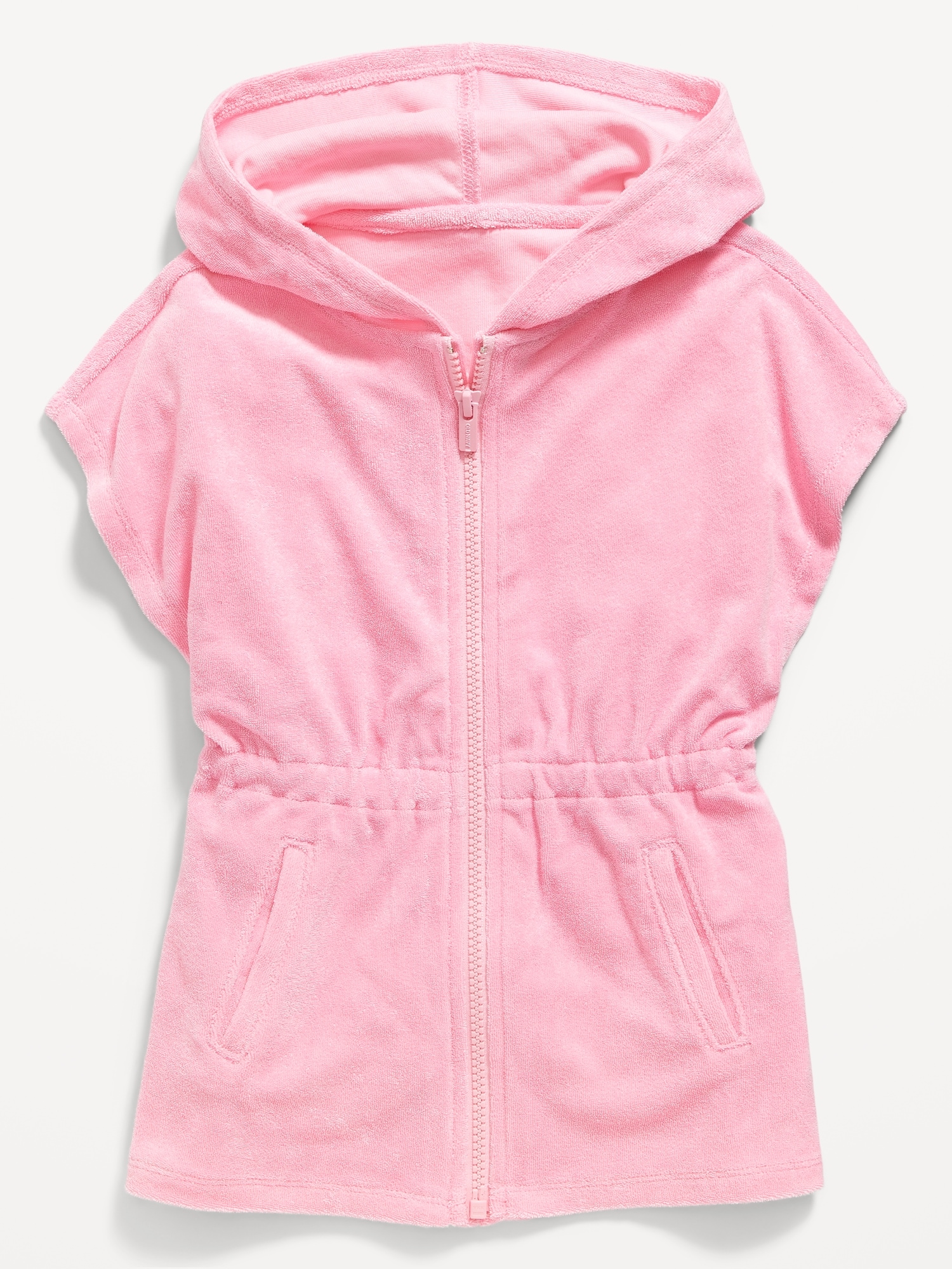 Hooded Cinched-Waist Swim Cover-Up Dress for Toddler Girls | Old Navy