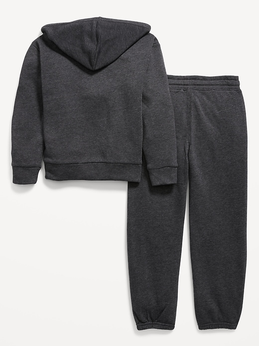 View large product image 2 of 2. Gender-Neutral Zip Hoodie & Jogger Sweatpants Set for Kids