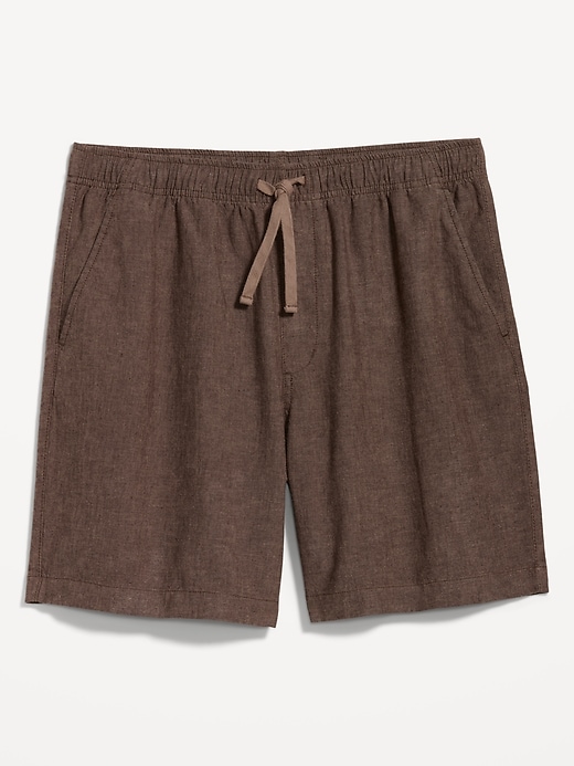 Image number 4 showing, Linen-Blend Jogger Shorts -- 7-inch inseam