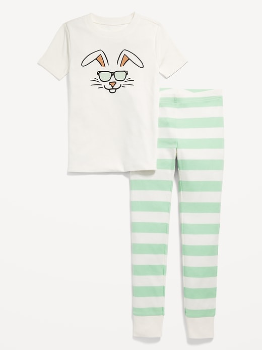 View large product image 1 of 2. Gender-Neutral Graphic Snug-Fit Pajama Set for Kids