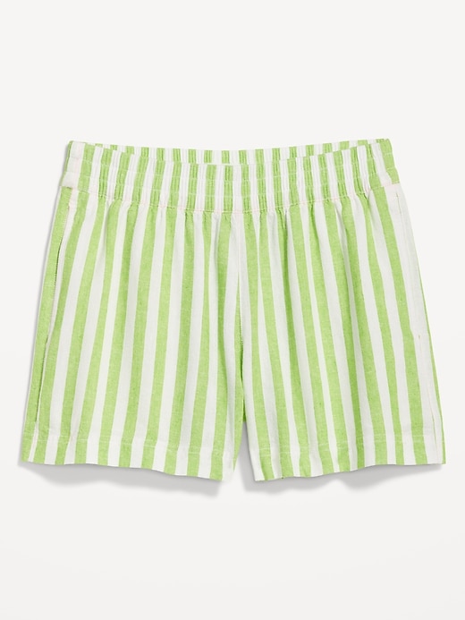 Image number 4 showing, Linen-Blend Striped Shorts -- 3.5-inch inseam