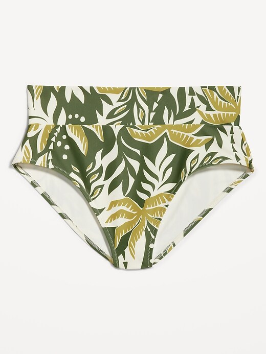 Image number 4 showing, Banded High-Waist Bikini Swim Bottoms