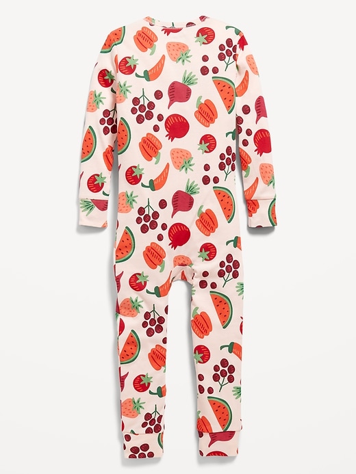 View large product image 2 of 2. Unisex Snug-Fit 2-Way-Zip Printed Pajama One-Piece for Toddler & Baby