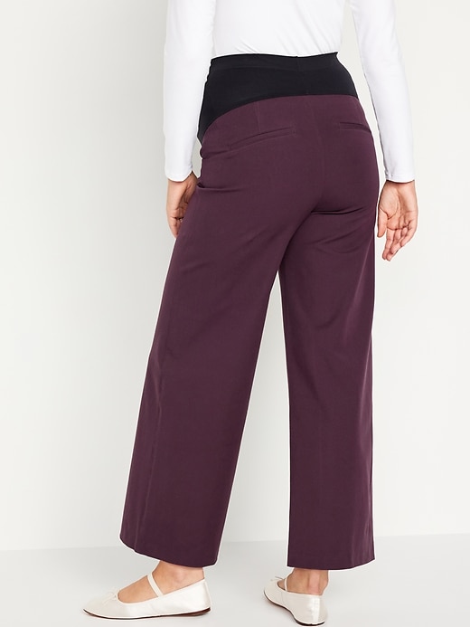 Image number 2 showing, Maternity Full-Panel Pixie Wide-Leg Pants