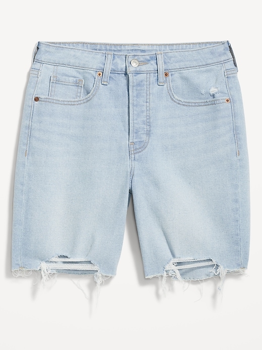 Image number 4 showing, High-Waisted OG Button-Fly Jean Shorts -- 7-inch inseam