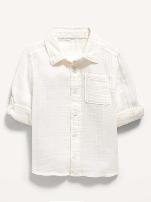 View large product image 1 of 3. Double-Weave Pocket Shirt for Toddler Boys