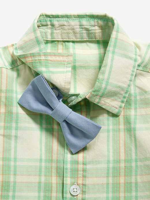View large product image 2 of 2. Printed Poplin Shirt & Bow-Tie Set for Toddler Boys