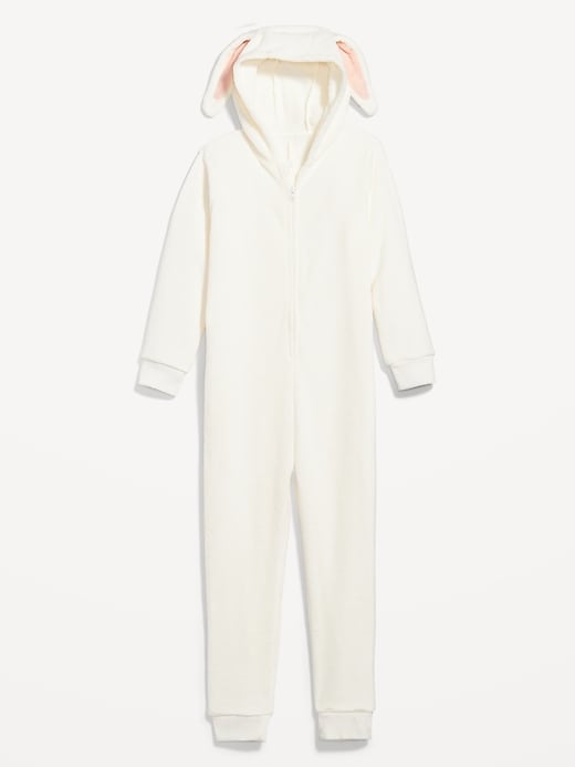 View large product image 2 of 3. Gender-Neutral Bunny Sherpa One-Piece Pajama for Kids