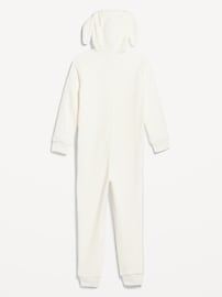 View large product image 3 of 3. Gender-Neutral Bunny Sherpa One-Piece Pajama for Kids