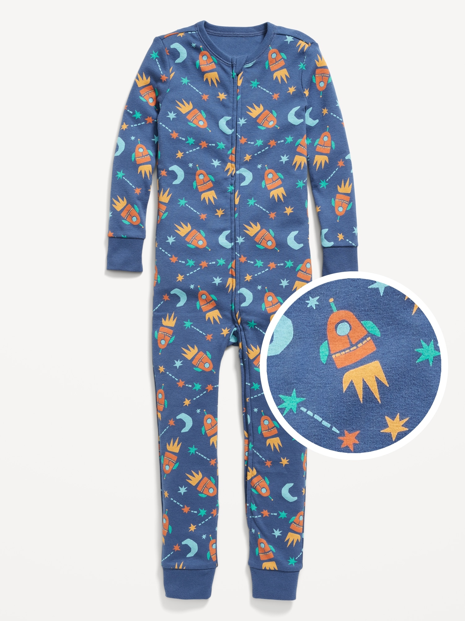 Unisex Snug-Fit 2-Way-Zip Printed Pajama One-Piece for Toddler & Baby Hot Deal