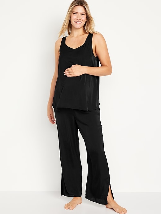 Pajama Shorts Classic Long Sleeve GAP MATERNITY Gray Pajama Sleep