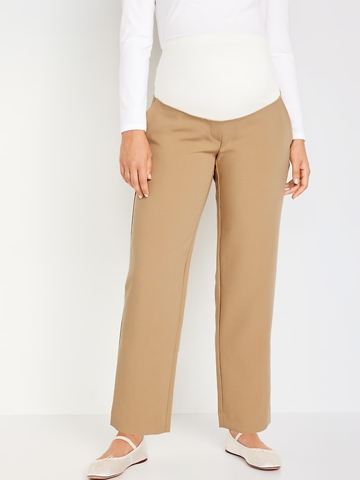 View large product image 1 of 2. Maternity Full-Panel Taylor Trouser Pants