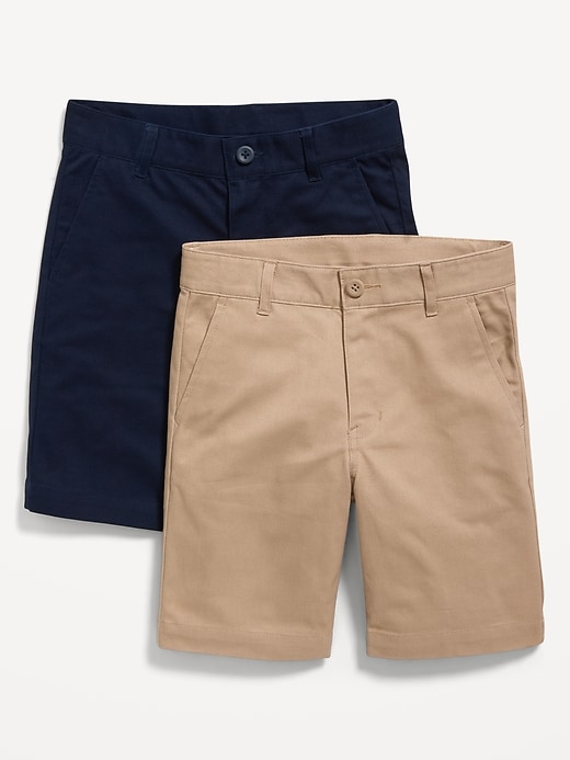 View large product image 2 of 2. Uniform Twill Shorts 2-Pack for Boys (At Knee)
