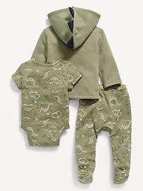 Image number 2 showing, Unisex 3-Piece Dino-Print Layette Set for Baby