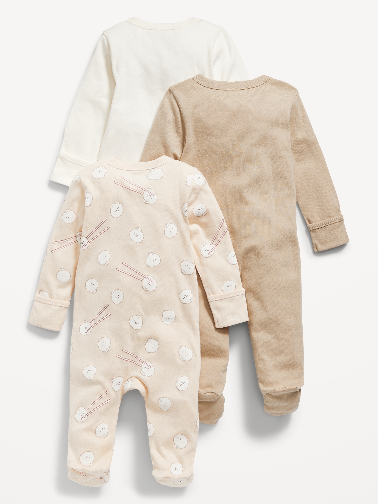 2-Way-Zip Sleep & Play Footed One-Piece 3-Pack for Baby | Old Navy