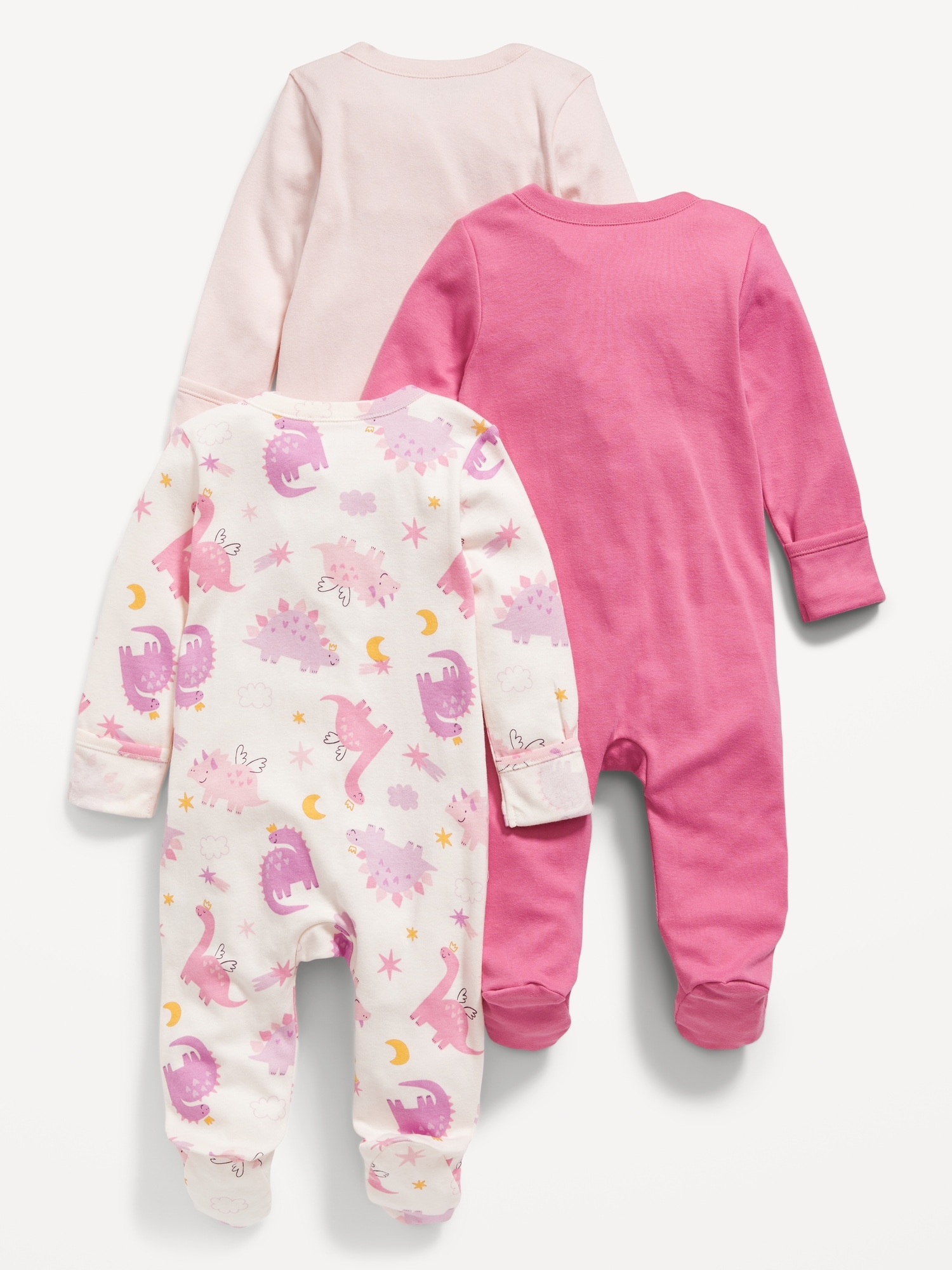 2-Way-Zip Sleep & Play Footed One-Piece 3-Pack for Baby | Old Navy