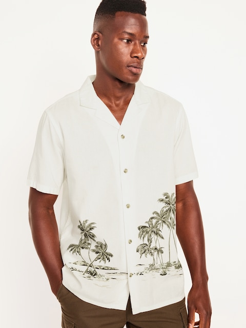 Short-Sleeve Printed Camp Shirt