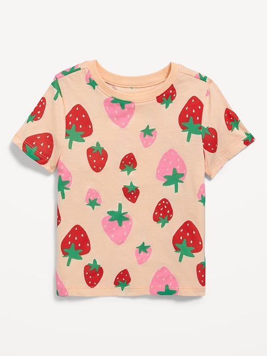 View large product image 1 of 2. Short-Sleeve Printed T-Shirt for Toddler Girls