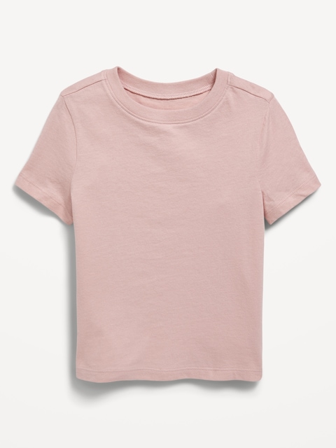 Unisex Crew-Neck T-Shirt for Toddler - Abalone Pink