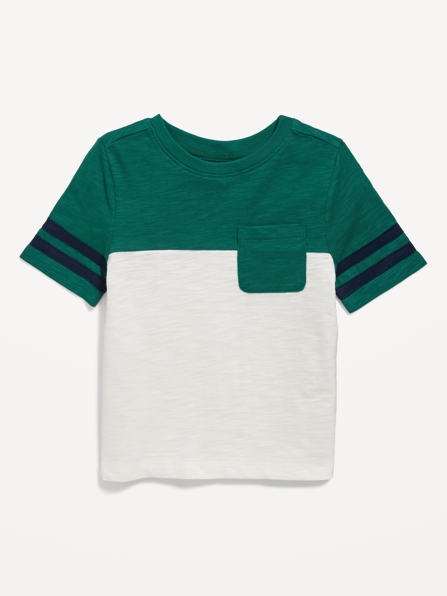 2-piece Toddler Boy Stripe Pocket Design Tee and Stars Print Shorts Set