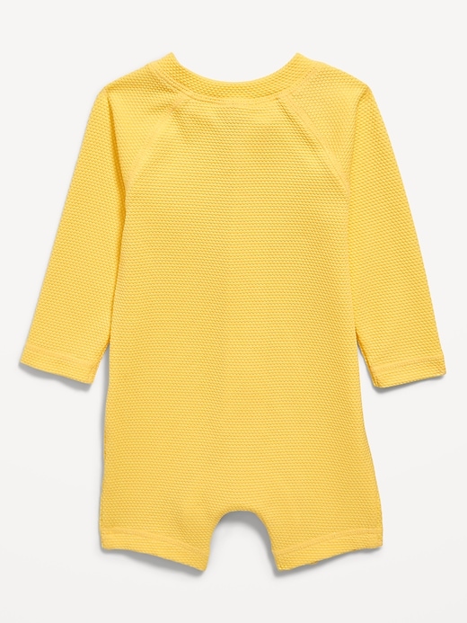 View large product image 2 of 2. Unisex Printed Long-Sleeve Swim Rashguard Bodysuit for Baby