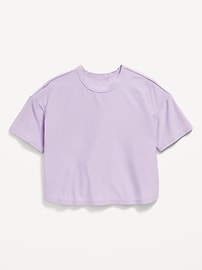 View large product image 3 of 4. Cloud 94 Soft Go-Dry Cool Cropped T-Shirt for Girls