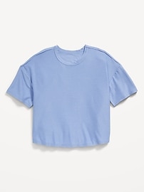 View large product image 3 of 4. Cloud 94 Soft Go-Dry Cool Cropped T-Shirt for Girls