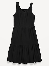 View large product image 3 of 3. Sleeveless Rib-Knit Tiered Dress for Girls