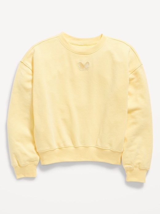 View large product image 1 of 1. Slouchy Crew-Neck Graphic Sweatshirt for Girls