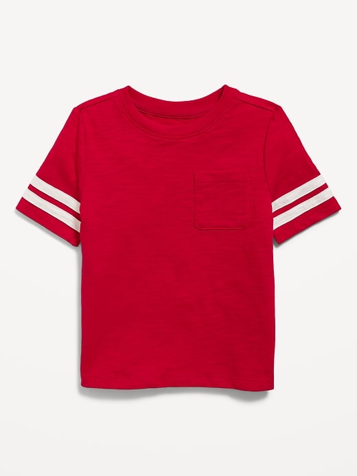 View large product image 1 of 1. Short-Sleeve Stripe Pocket T-Shirt for Toddler Boys