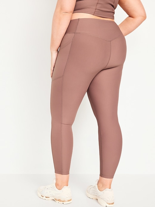 Image number 8 showing, High-Waisted PowerSoft Ribbed 7/8 Leggings