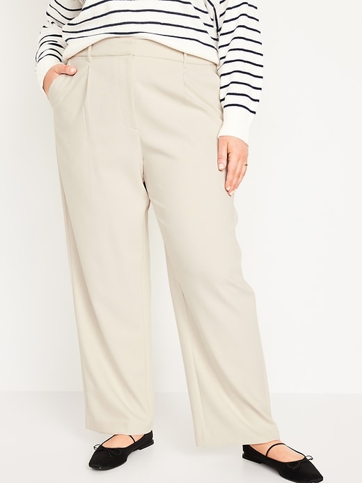 Image number 7 showing, Extra High-Waisted Taylor Wide-Leg Trouser Suit Pants