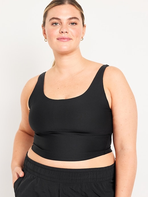 Image number 7 showing, Light Support PowerSoft Ribbed Longline Sports Bra