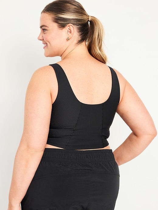 Image number 8 showing, Light Support PowerSoft Ribbed Longline Sports Bra