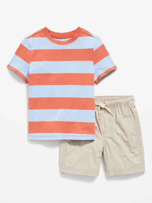View large product image 1 of 2. Printed Crew-Neck T-Shirt and Shorts Set for Toddler Boys