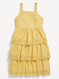 View large product image 4 of 4. Sleeveless Tiered Eyelet Dress for Girls