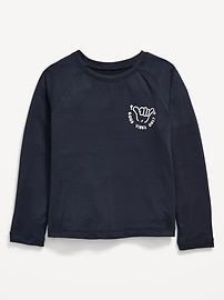 Image number 1 showing, Long-Sleeve Graphic Rashguard Swim Top for Toddler Boys