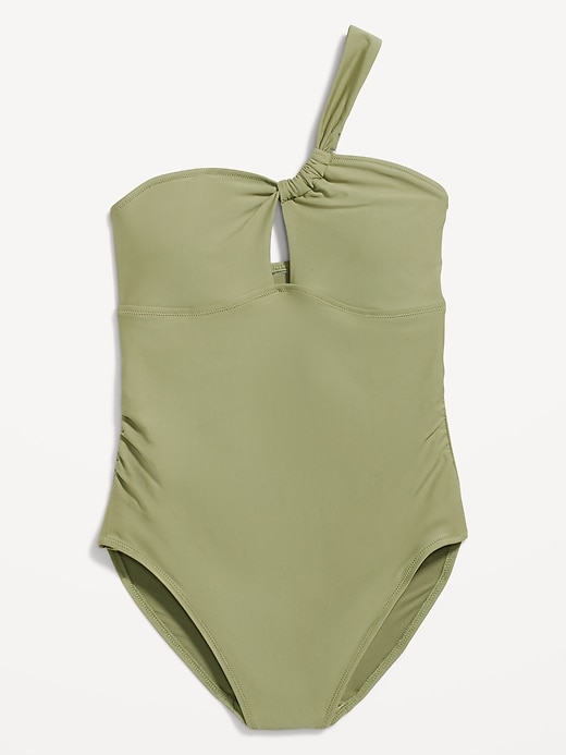 Image number 4 showing, One-Shoulder Cutout Swimsuit