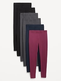View large product image 4 of 4. High-Waisted Leggings 6-Pack for Women