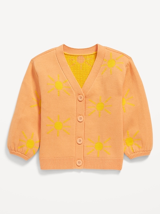 View large product image 1 of 1. Printed Button-Front Cardigan Sweater for Toddler Girls