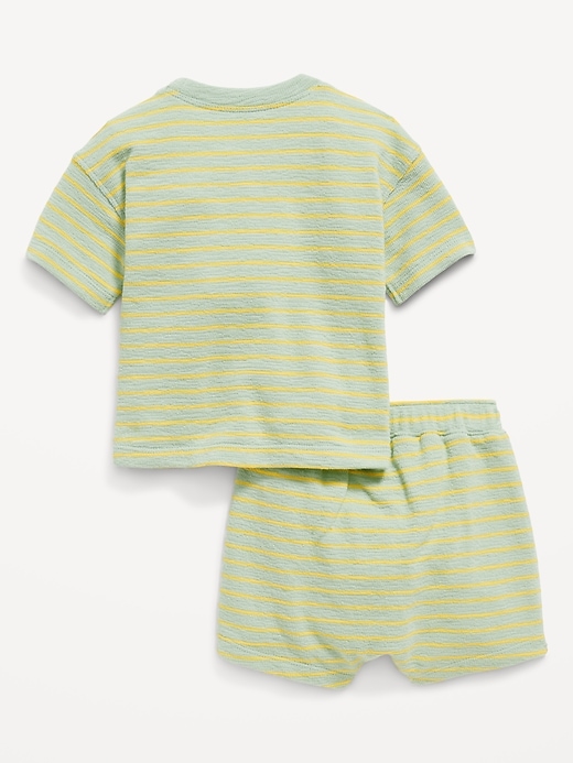 View large product image 2 of 3. Short-Sleeve Pocket T-Shirt and Shorts Set for Baby